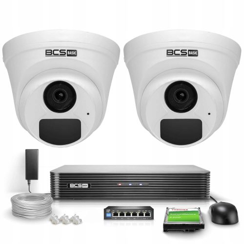 Zestaw do monitoringu IP 2x BCS-B-EIP15FR3(2.0) 5M...