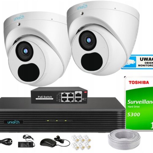 Zestaw monitoringu dom kamera IP 2x IPC-T1E8-AF28K...