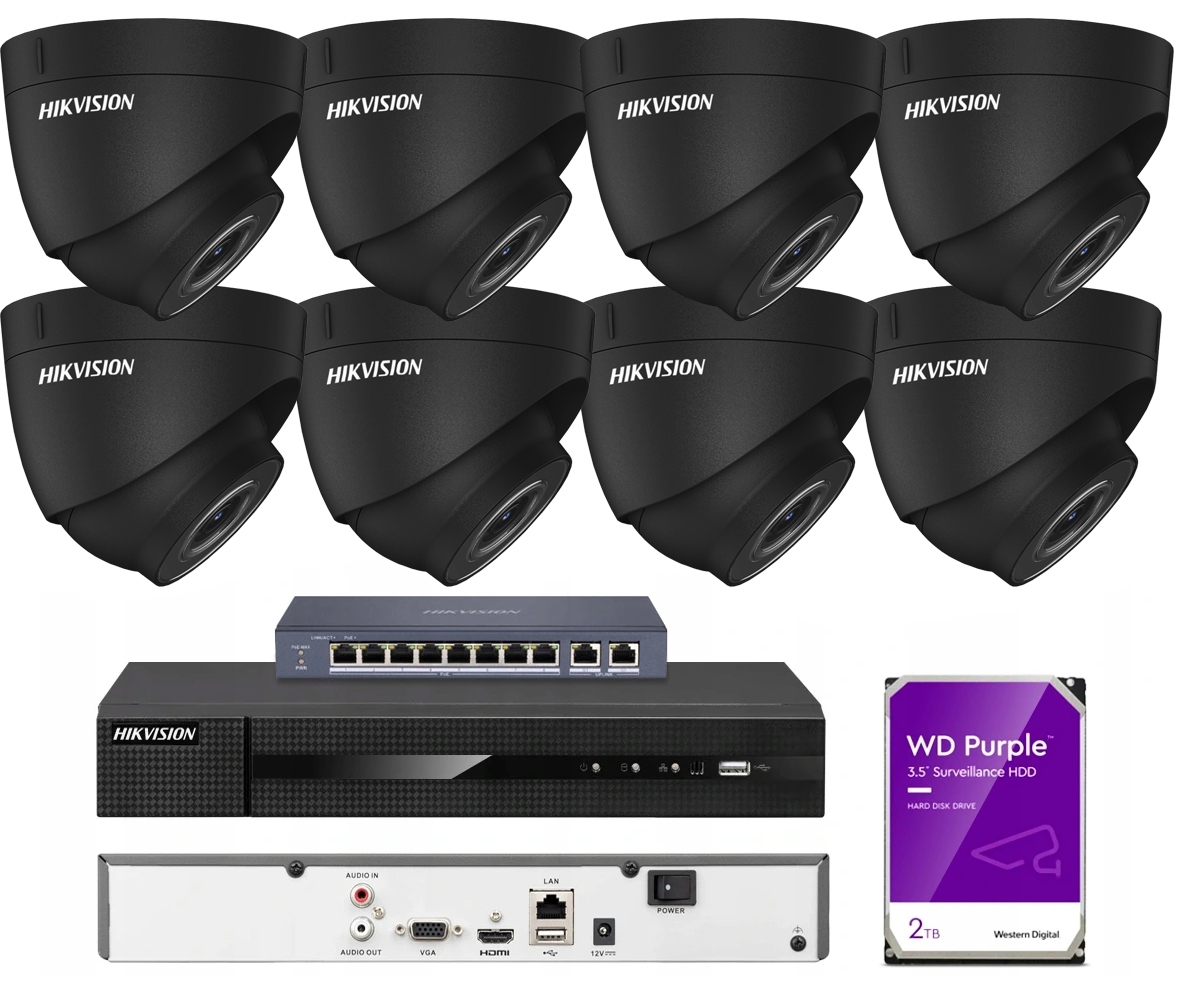 Kamera IP Hikvision 8xPoE-4MPX