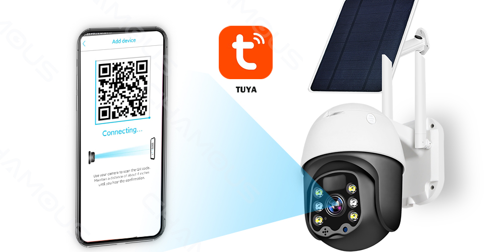 KAMERA 4G GSM LTE SOLARNA NA KARTE SIM Aplikacja Tuya 3mpx - obrazek 3