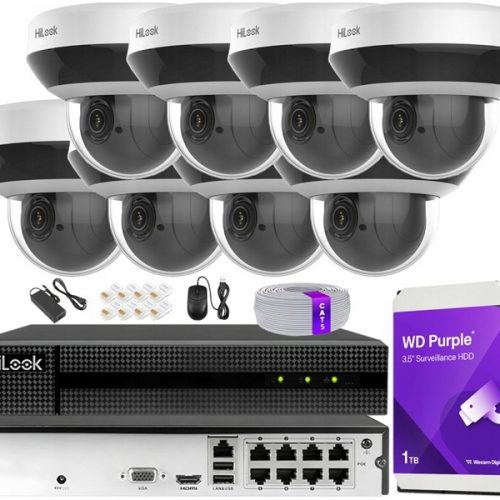 Zestaw monitoringu dom kamera IP 8x PTZ-C4MP 4MPx ...