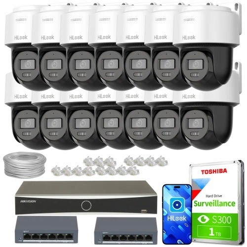 Zestaw monitoringu dom firma kamera 14x PTZ-N4MP-P...