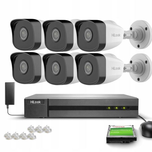 Zestaw Monitoringu 6x IPCAM-B2 Full HD PoE IR 30m ...