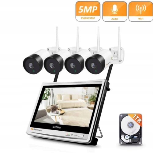 ZESTAW KAMER WIFI 5MPX + REJESTRATOR LCD +DYSK 1TB