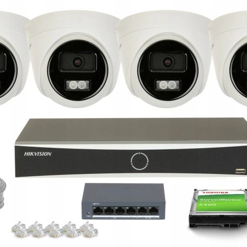 Zestaw monitoringu dom firma IP 4x DS-2CD1367G2H-L...