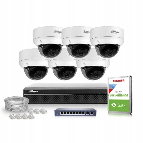 Zestaw monitoringu dom firma IP 6x IPC-HDBW3842E-A...