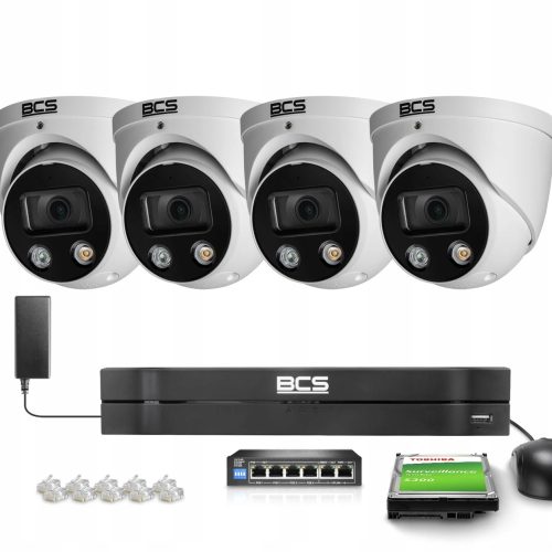 Zestaw monitoringu domu firmy IP 4x BCS-L-EIP55FCR...