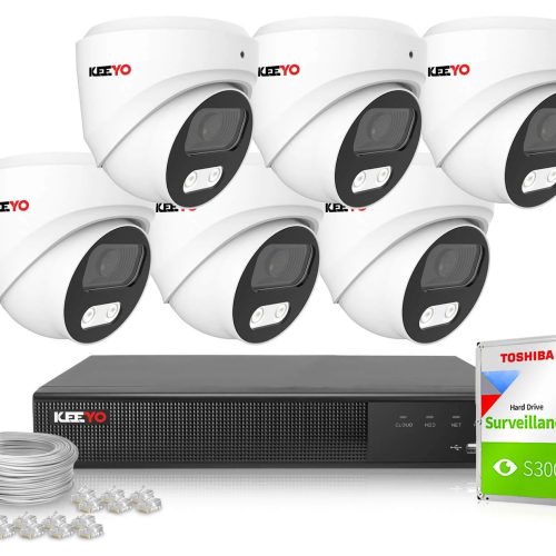 Zestaw do monitoringu dom IP KEEYO 6x LV-V-IP5M25D...