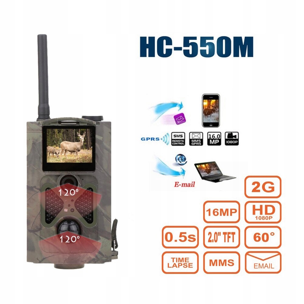 Kamera Leśna 12MPX fotopułapka MMS 3G GSM + SIM - obrazek 4