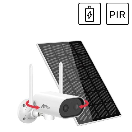 KAMERA ANRAN S02 OBROTOWA WIFI NA BATERIE + PANEL
