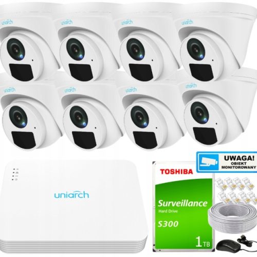 Zestaw do monitoringu dom kamera IP 8x IPC-T122-AP...