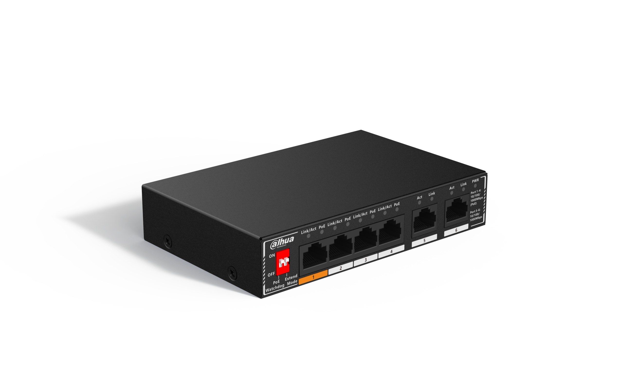 SWITCH POE SG1006P 4-PORTOWY, 4 PoE DAHUA - obrazek 4