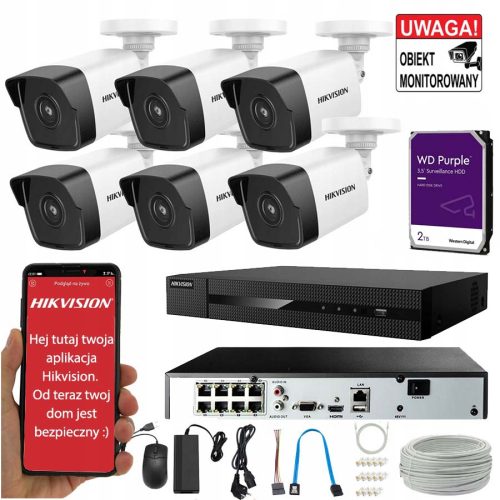 Kamera IP Hikvision DS-2CD1041G0-I/PL/NVR-8CH-POE