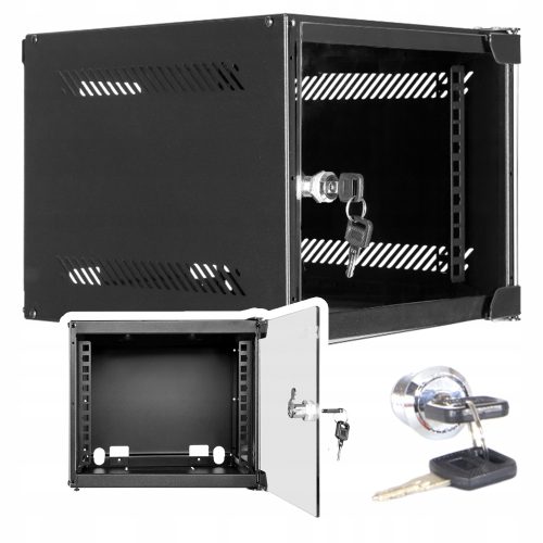 Szafa wisząca rack 4U 280 x 310 cm czarna