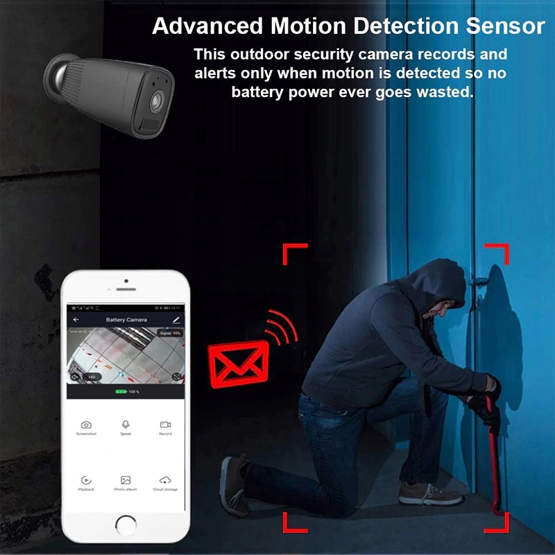 Kamera bezprzewodowa WIFI na baterie , MicroSD, IR - obrazek 6