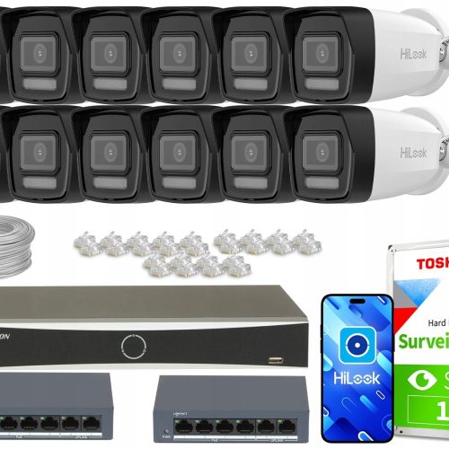 Zestaw do monitoringu domu firma IP 12x IPCAM-B2-3...