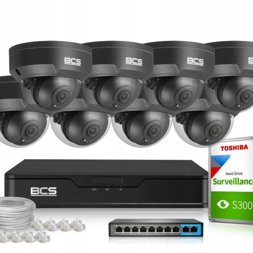 Zestaw monitoringu domu firmy kamera IP 8x BCS-P-D...