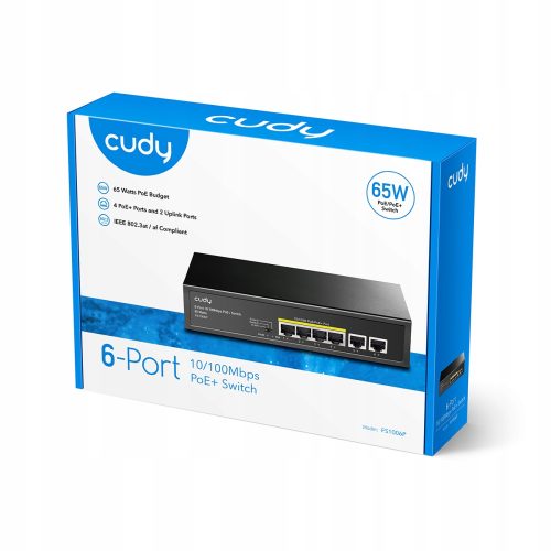 Switch Cudy SF1006P PoE+ 6xFE 60 W