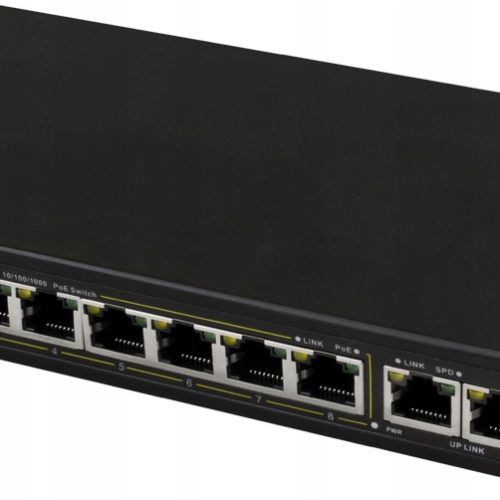 Switch 10-portowy Pulsar SG108-90W do 8 kamer IP