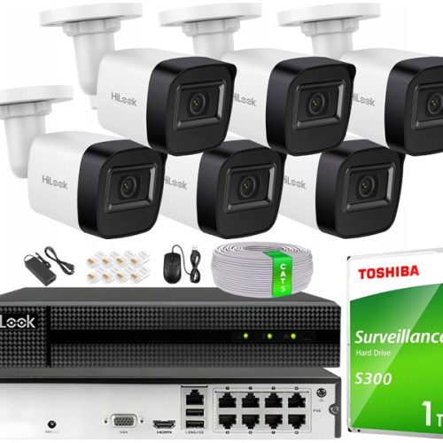 Zestaw monitoringu dom firma kamera IP 6x IPCAM-B4...