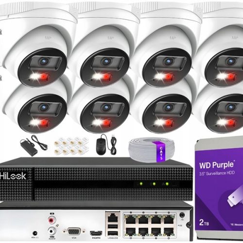 Zestaw monitoringu dom kamera IP 8x IPCAM-T6-30DL ...