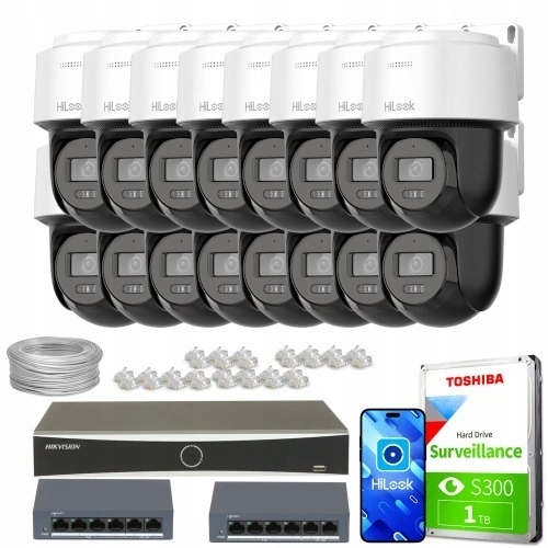 Zestaw monitoringu dom firma kamera 16x PTZ-N4MP-P...