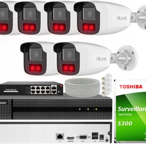 Zestaw monitoringu dom kamera IP 6x IPCAM-B2-50IR ...