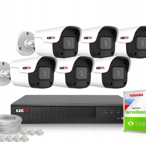 Zestaw do monitoringu IP KEEYO 6x LV-V-IP4M25TF-B ...