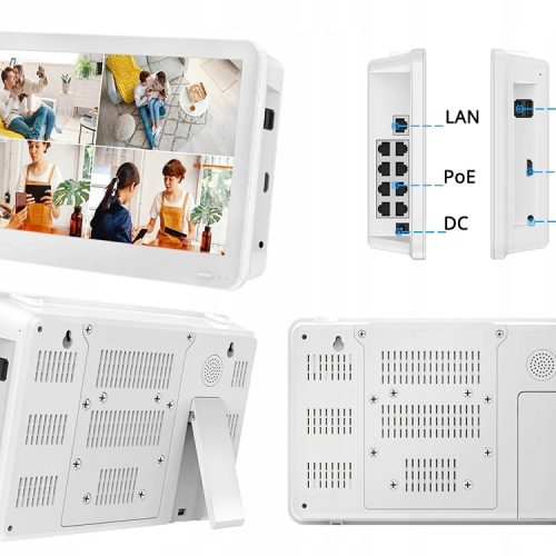 REJESTRATOR IP SIECIOWY NVR POE W MONITORZE LCD 4K...