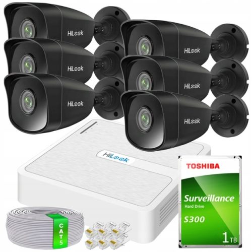 Zestaw monitoringu dom kamera IP 6x IPCAM-B5 BLACK...