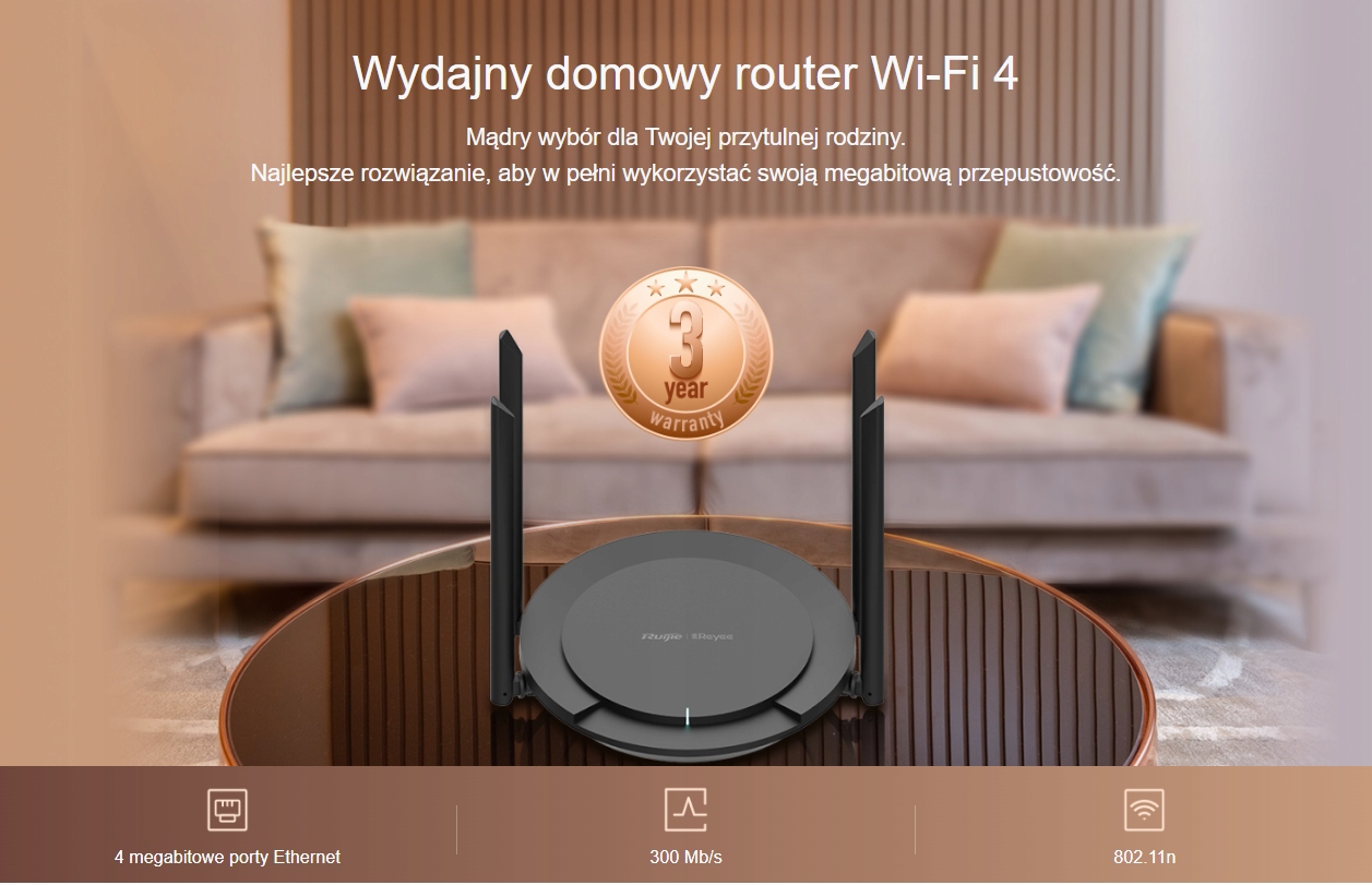 Access Point, Bridge, Repeater, Router Ruijie Networks RG-EW300 PRO - obrazek 6