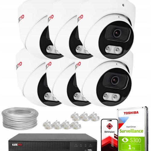 Zestaw do monitoringu dom firma IP KEEYO 6x LV-V-I...