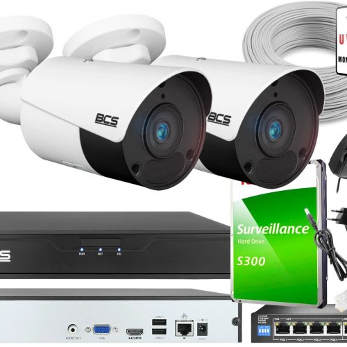 ZESTAW DO MONITORINGU 2 KAMER BCS-P-TIP14FSR5 4MPx...