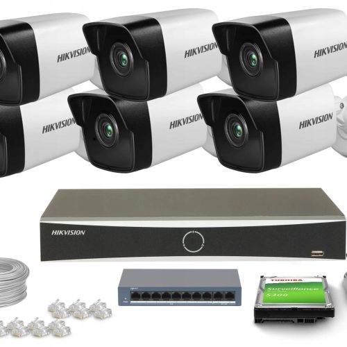 Zestaw do monitoringu kamery dom IP 6x DS-2CD1041G...