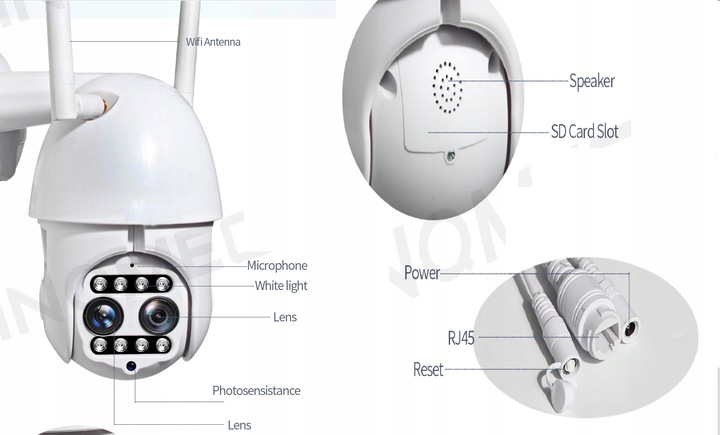 Kamera kopułkowa (dome) IP G-VISION 2 obiektywy 2 Mpx WIFI - obrazek 5