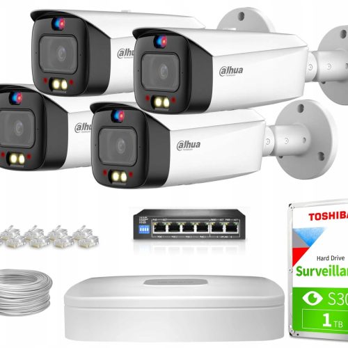 Zestaw monitoringu domu firmy IP 4x IPC-HFW3549T1-...