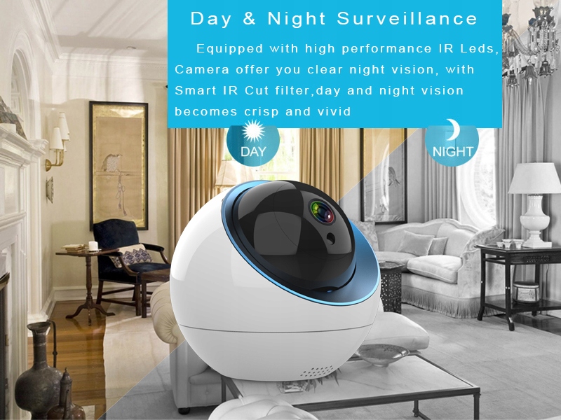 kamera WIFI obrotowa ip 1080P 2MPX Monitoring Domu - obrazek 3