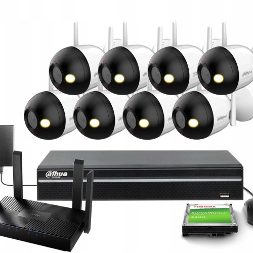 Zestaw do Monitoringu domu firmy kamera Wi-Fi 8x F...