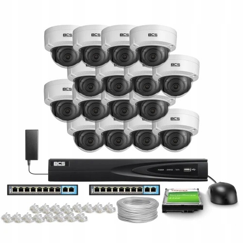 Zestaw monitoringu dom kamera IP 16x BCS-V-EIP44VS...