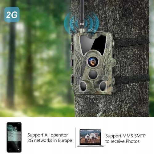 KAMERA NA BATERIE FOTOPUŁAPKA 20MPX MMS SMS E-MAI...