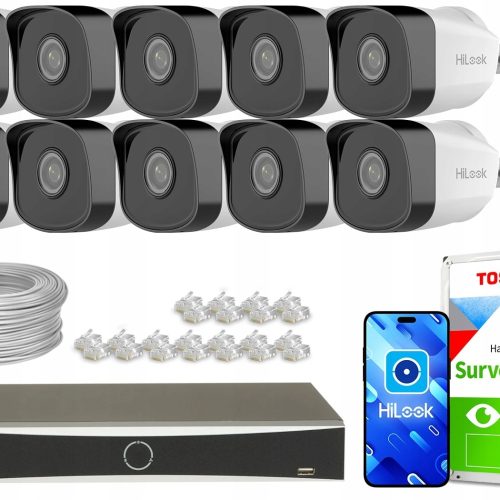 Zestaw monitoringu dom firma kamera 10x IPCAM-B5 5...