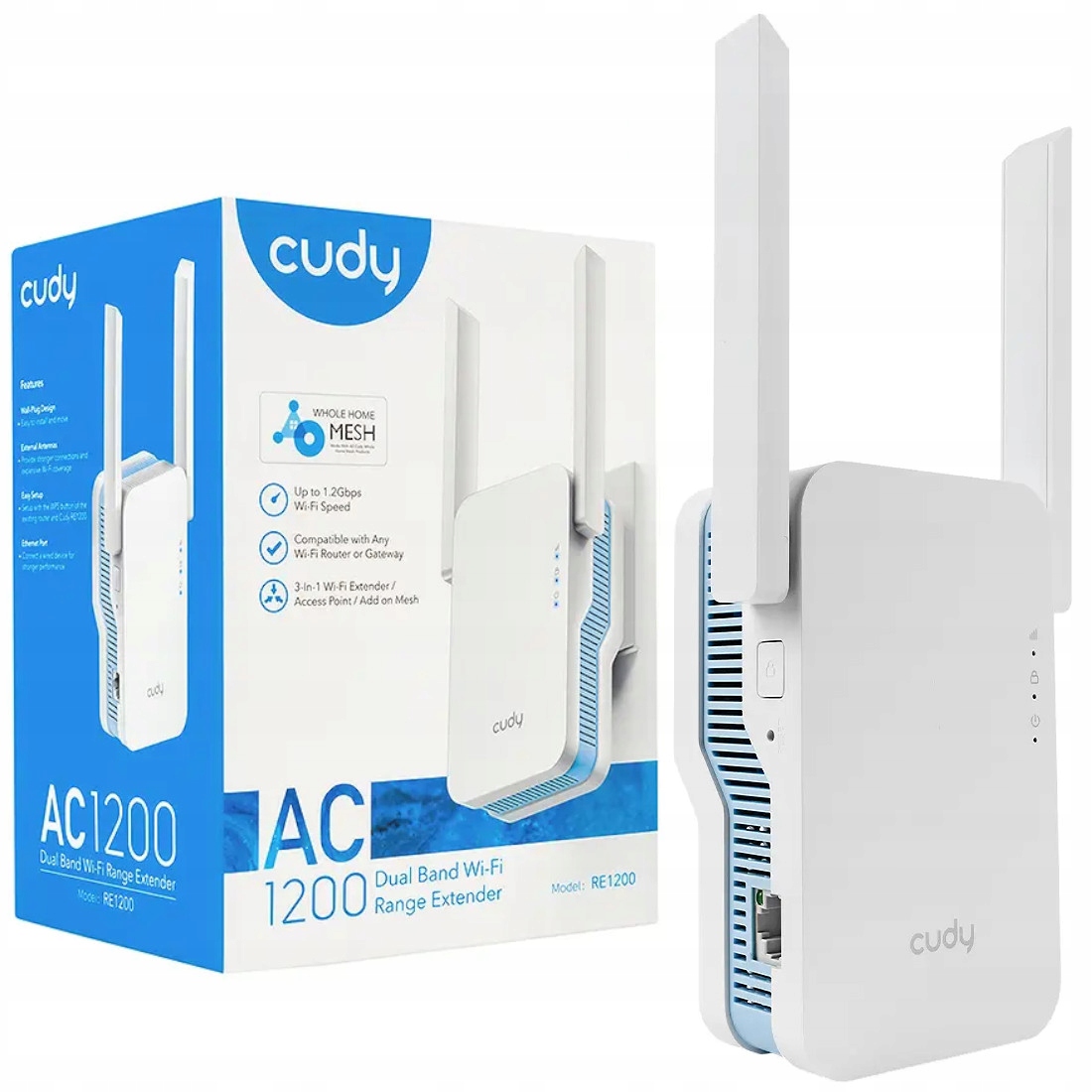 Access Point, Repeater Cudy RE1200 802.11ac (Wi-Fi 5) - obrazek 11