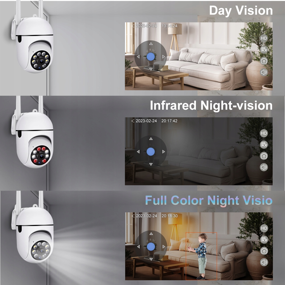 Kamera obrotowa WIFI 4K 8MPX z autotrackingiem i kolorowym obrazem w nocy - obrazek 8