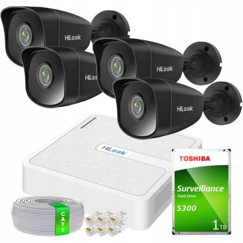 Zestaw monitoringu dom kamera IP 4x IPCAM-B5 BLACK...