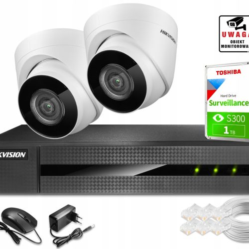 Zestaw do monitoringu Hikvision NVR-4CH-POE+IPCAM-...