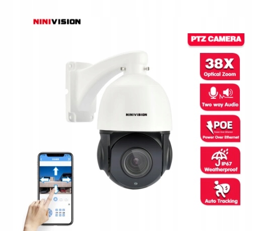 Kamera Obrotowa IP sieciowa 5MPX IR180m 38x ZOOM G-VISION.PL