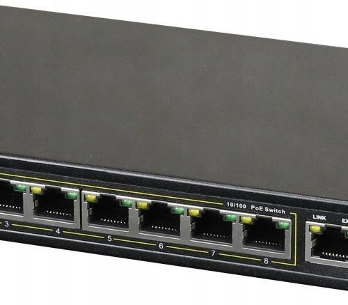 Switch PoE Pulsar S108-90W 10-portowy do 8 kamer