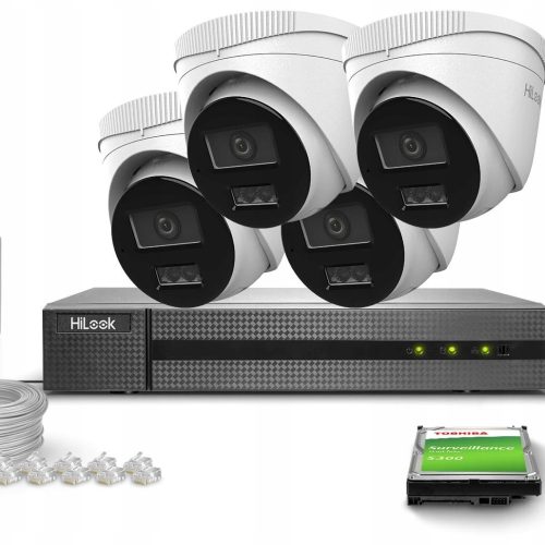 Zestaw do monitoringu kamery 4x IPCAM-T4-30DL 4MPx...