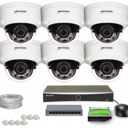 Zestaw monitoringu dom kamera IP 6x DS-2CD1147G2H-...