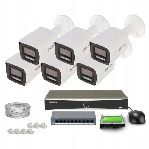 Zestaw monitoringu dom firma IP 6x DS-2CD1067G2H-L...